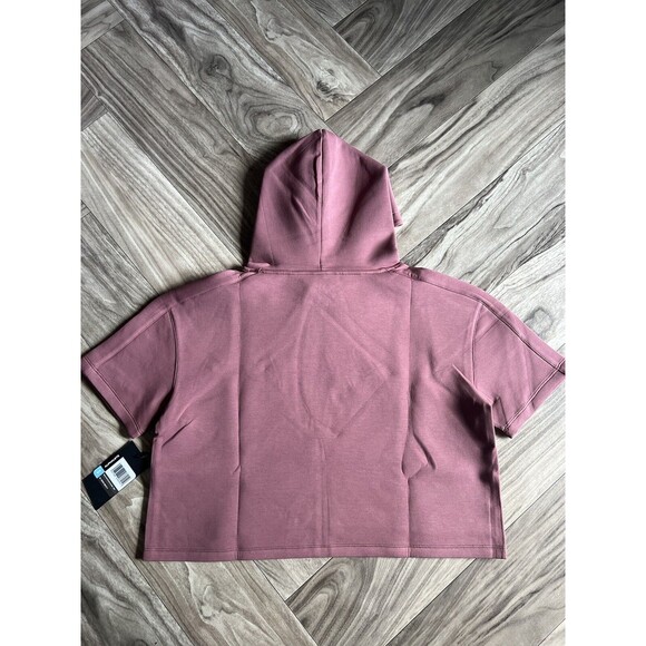 Alphalete Woman’s ELMTS Half Sleeve Crop Hoodie - Mauve , Size Small - Picture 8 of 8